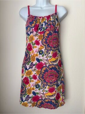 Jonathan Martin Vintage Y2K Floral Dress Size Small Babydoll Milkmaid Mesh USA